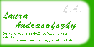 laura andrasofszky business card
